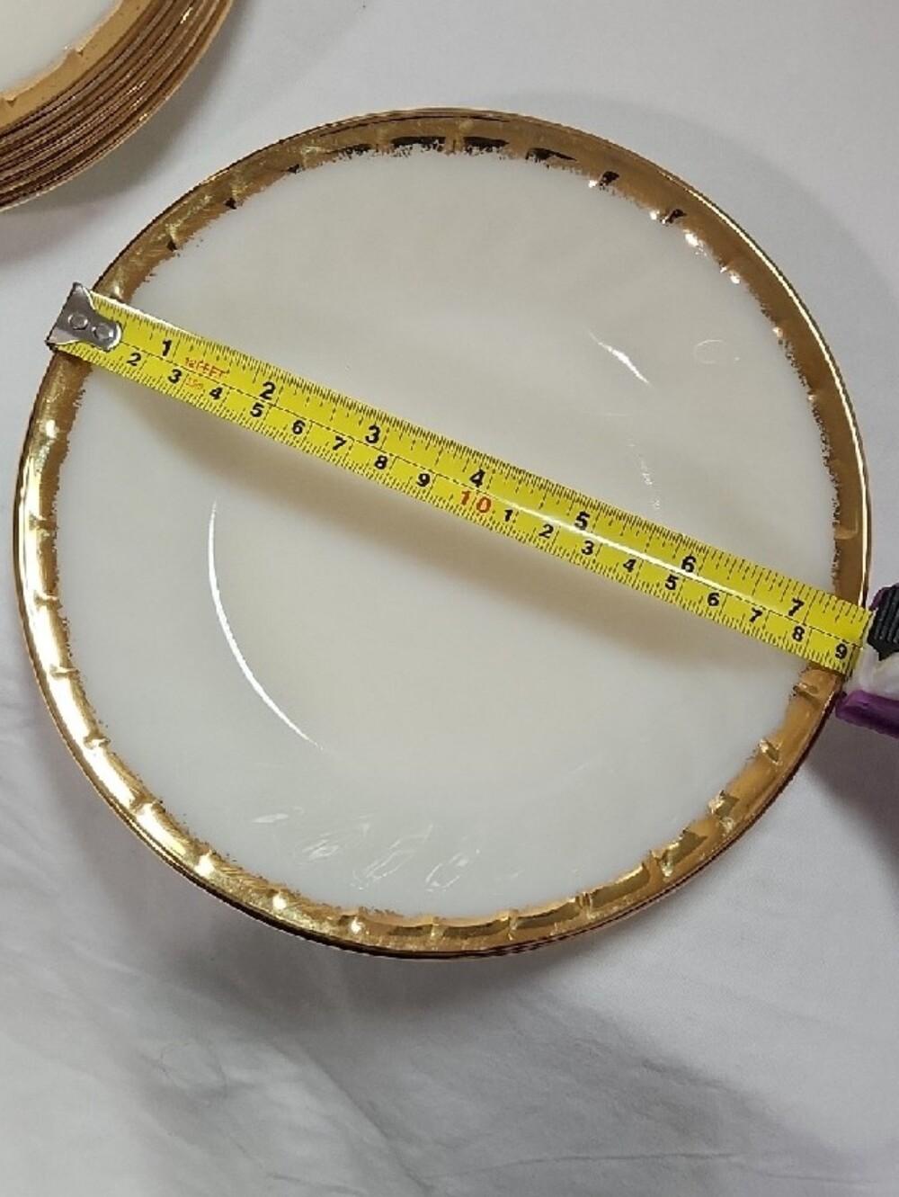 Vintage 1950's Fire-King Swirl Golden Anniversary Coupe Soup Bowl Set Of Six - Picture 6 of 7